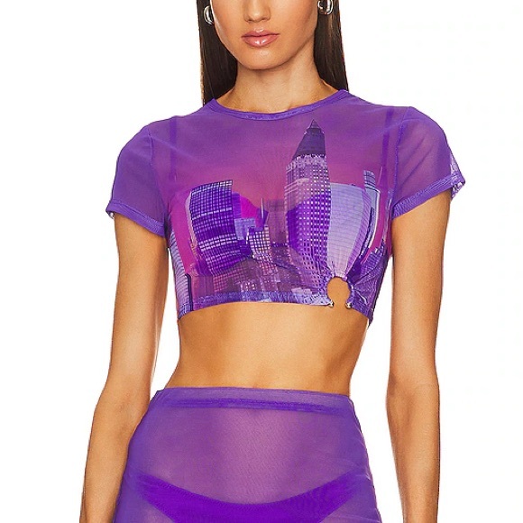 Revolve Purple Haze Crop Top in Purple Cityscape -
lovewave - Picture 1 of 3